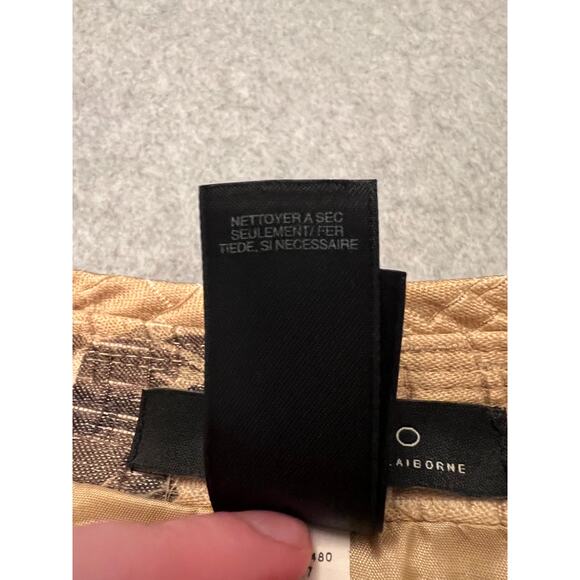 Liz Claiborne Studio Floral Cardigan Blazer Womens Medium Lined Open Front Brown - Picture 7 of 16